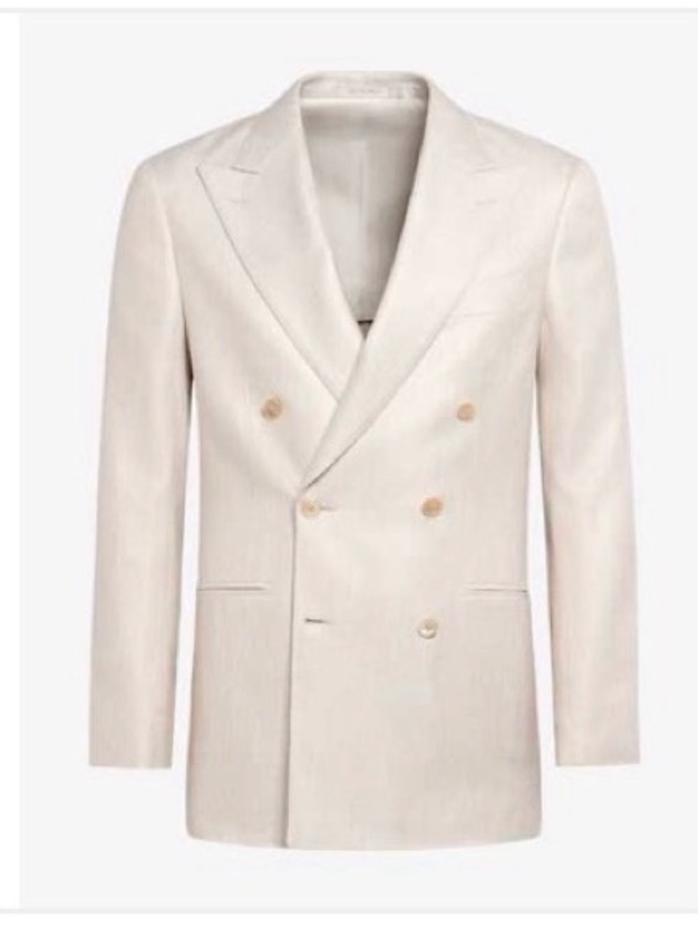 Suitsupply Double-Breasted Cream Blazer
